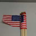 25 Pack Small American Flags on Stick 5x8 Inch/Mini American US Flags/American Hand Held Stick Flags Spear Top (5x8 Inch-25 pack)