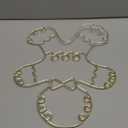 Metal Gingerbread Wreath Spiral Christmas Card Holder Xmas Wall Hanging Photo Greeting Card Holder Wire Loop Picture Display Insert Wall Decor