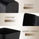 Amyhill 10 Pcs Small Trash Can 2 Gallon Plastic Garbage Can Small Waste Basket for Bathroom Office Kitchen Living Room Bedroom Home Under Desk (Black)