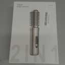 Cordless Hair Straightener Brush, 2 in 1 Curling & Straightening Brush with 200 Million Negative Ions, Mini Travel Hot Straightener Comb for Women, Fast Heating & Dual Voltage