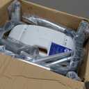 Drive Medical Shower Chair with Back & Padded Arms - Adjustable Height Bath Seat for Safety & Comfort - Lightweight Aluminum Construction- 350 Lb Capacity - White