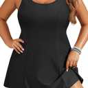Plus Size Swim Dress - One Piece Swimsuit for Women Tummy Control Bathing Suit Modest Skirted Swimwear 2025 Black 24 Plus