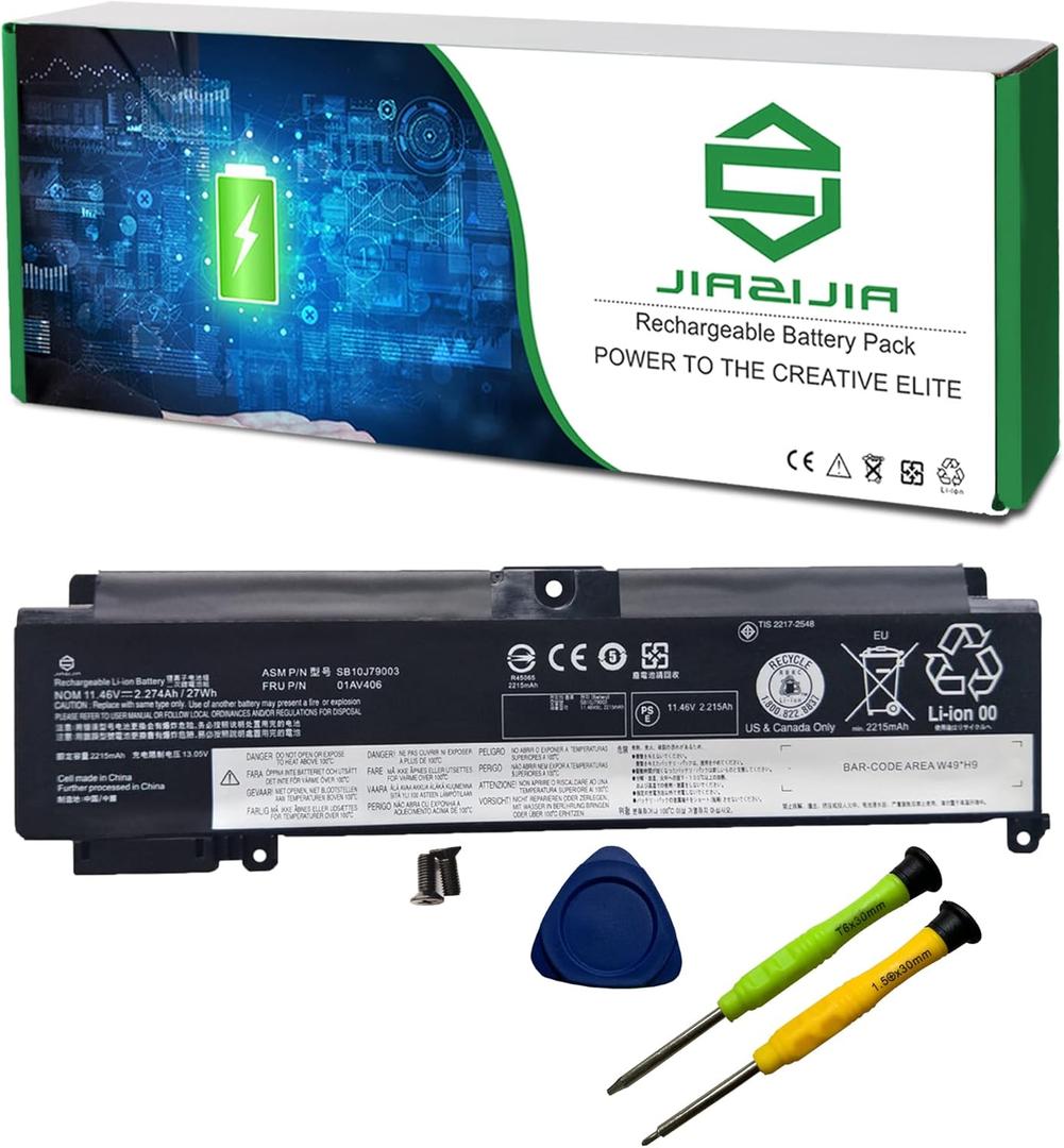 01AV406 SB10J79003 Laptop Battery Replacement for Lenovo ThinkPad T460s T470s Series 01AV405 SB10J79002 00HW038 00HW025 00HW024 01AV462 01AV407 01AV408 L16M3P73 SB10J79004 11.46V 27Wh