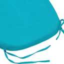 Magpie Fabrics Outdoor/Indoor 17"x16"x2" Chair Cushions with Ties Set of 4, Waterproof All Weather U-Shape Seat Pads Decoration for Patio Garden Furniture Home Office (Teal)
