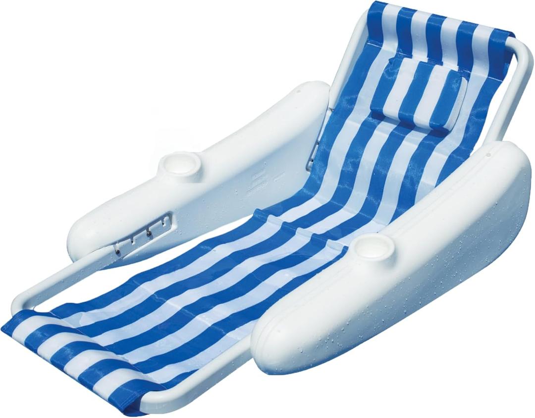 SWIMLINE ORIGINAL 10000M Sunchaser Sling Style Floating Lounge Chair Pool Float | Molded Frame & Pontoon Design | Pool Floats Adult | Pool Lounger | Pool Accessories | Pool Chairs and Lounges (Classic Sling)