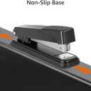Amazon Basics Full-Strip Metal Office Desktop Stapler, 20 Sheet Capacity, Non-Slip, Black, 3-Pack