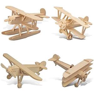 Puzzled Water Plane 3-D Puzzle Wood Craft Construction Kit, 27 Pieces