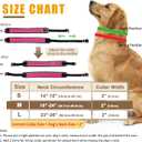 Martingale Collar for Dogs, Reflective No Pull Dog Collar for Large Medium Dogs, Adjustable Anti Pull Dog Collar for Training Walking, Heavy Duty Nylon Slip Collar with Buckle 2 Inch Wide L Hot Pink
