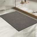 chakme Bathroom Rugs Mat 24x17, Ultra Thin Non Slip Bath Mat Small Quick Dry Absorbent Bath Mat for Bathroom Floor, (Grey, 24"x17")