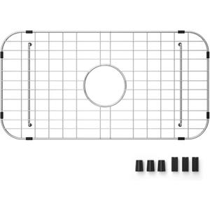 Sink Bottom Grid 24-1/8" x 12-5/8", Centered Drain with Corner Radius 1-1/2", Sink Protector for Kitchen Sink for Single Bowl Kitchen Sinks