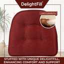 Non-Slip Chair Cushions, Assembled in USA, U-Shaped Skid-Proof Seat Pads for Dining Room, Kitchen, Office, 15"x16"