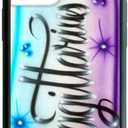 Wildflower Cases - Zodiac Airbrush Sagittarius Case, Compatible with Apple iPhone 12 Mini | Blue, Star, Zodiac, Trendy - Protective Black Bumper, 4ft Drop Test Certified, Women Owned Small Business