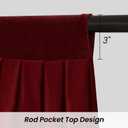 Burgundy Red Valance - Waterfall Swag Valance for Window Toppers Window Cutains for Bedroom (1 Panel, Wine Red, W39 inch)
