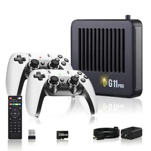 2026 Upgraded G11 Pro Game Box Console, 100,000+ Retro Gaming Console, 55+ Emulators, 4K HD HDMI TV Game Stick with Video Games, Plug & Play Game Console for TV 2 Wireless Controllers
