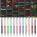 24 Pcs Funny Pens Notepads Gifts Set for Teacher Nurse Christian Theme Appreciation Gift Bulk Inspirational Negative Motivational Notepad Diamond Ballpoint Pen for Nurse Teacher Office (Religious)