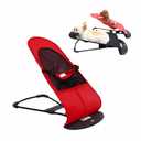Pet Rocking Chair for Dogs & Cats, Pet Dog Cat Rocker Bed Chair, Indoor Lounge, Adjustable and Portable Foldable, maximun Weight 35lb, Perfect for Small Dogs (Red)
