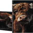 Case for Samsung Galaxy Tab S10 FE+/ S10 FE Plus 5G 13.1 2025,Premium PU Leather Cover with Auto Sleep Wake,Highland Cow with Daisies