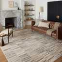 Loloi Darby Collection DAR-01 Charcoal/Sand 6'-7" x 9'-3" Area Rug