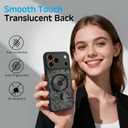 for iPhone 17 Pro Max Case, Black Floral Flower Pattern Print Magnetic Case [Compatible with MagSafe] [Translucent Matte] Slim Shockproof Protective Women Girls Phone Case, Floral Flower