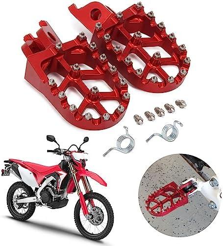 JFG RACING Dirt Bike Foot Pegs Motorcycle Footpegs Foot Pedals Rests CNC For CRF150R 07-23 CRF250R 04-23 CRF450R 02-23 CRF250L 12-21 CRF300L 21-23 CRF250X CRF450X CRF450RL CR125 CR250 Africa Twin Red