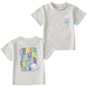 GLIGLITTR Toddler Boys Short Sleeve T-Shirt - Cotton Rabbit Graphic Tee for Kids, Soft Funny Letter Print Summer Outfit Top (Gray, 18-24M)