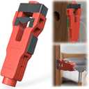 Door Latch Mortise Tool, Mortise Kit with Vertical Calibration Plate, Complete Door Latch Installation Kit for Fast, Clean, and Professional Mortising on 1-3/8" and 1-3/4" Doors