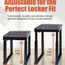 Piffny Locker Organizer Shelf Adjustable Width and Height, Stackable, Ideal Locker Shelf for School, Office, Gym Lockers, or Even Kitchen Cabinets & Under Sink Organization(White 2 Pack)