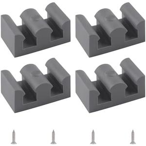 INCREWAY 4PCS Framed Sliding Silicone Door Bumpers Suitable for All Kinds of Shower Glass Moving Doors, Clear Shower Doors (Grey)