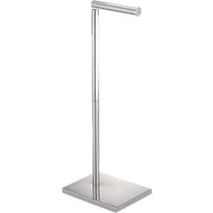 Toilet Paper Holder Stand, Free Standing Toilet Paper Holder with 4 Rolls for Bathroom, Weighted Base Toilet Paper Stand, Chrome