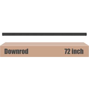72 inch Ceiling Fan Downrod, 6 FT,1'' Diameter (Black, Not Threaded)