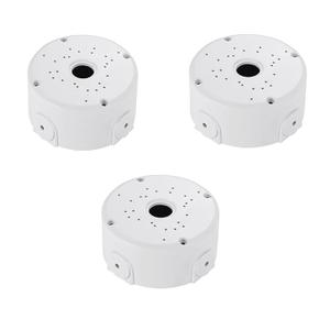 Universal Bullet Security Camera Junction Box Mount Bracket Plastic Rainproof Junction Box Mount Bracket for IP Camera Electric Enclosure, Indoor/Outdoor Wall Cable Junction Base Boxes (3 Pack)