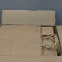 BAG BOX 100 Pcs Medium 8.25x4.3x10.6 Inch Brown Kraft Paper Gift Bags with Handles for Bulk Wedding, Party Favors, Grocery, Shopping, Retail Merchandise, Gift Sacks