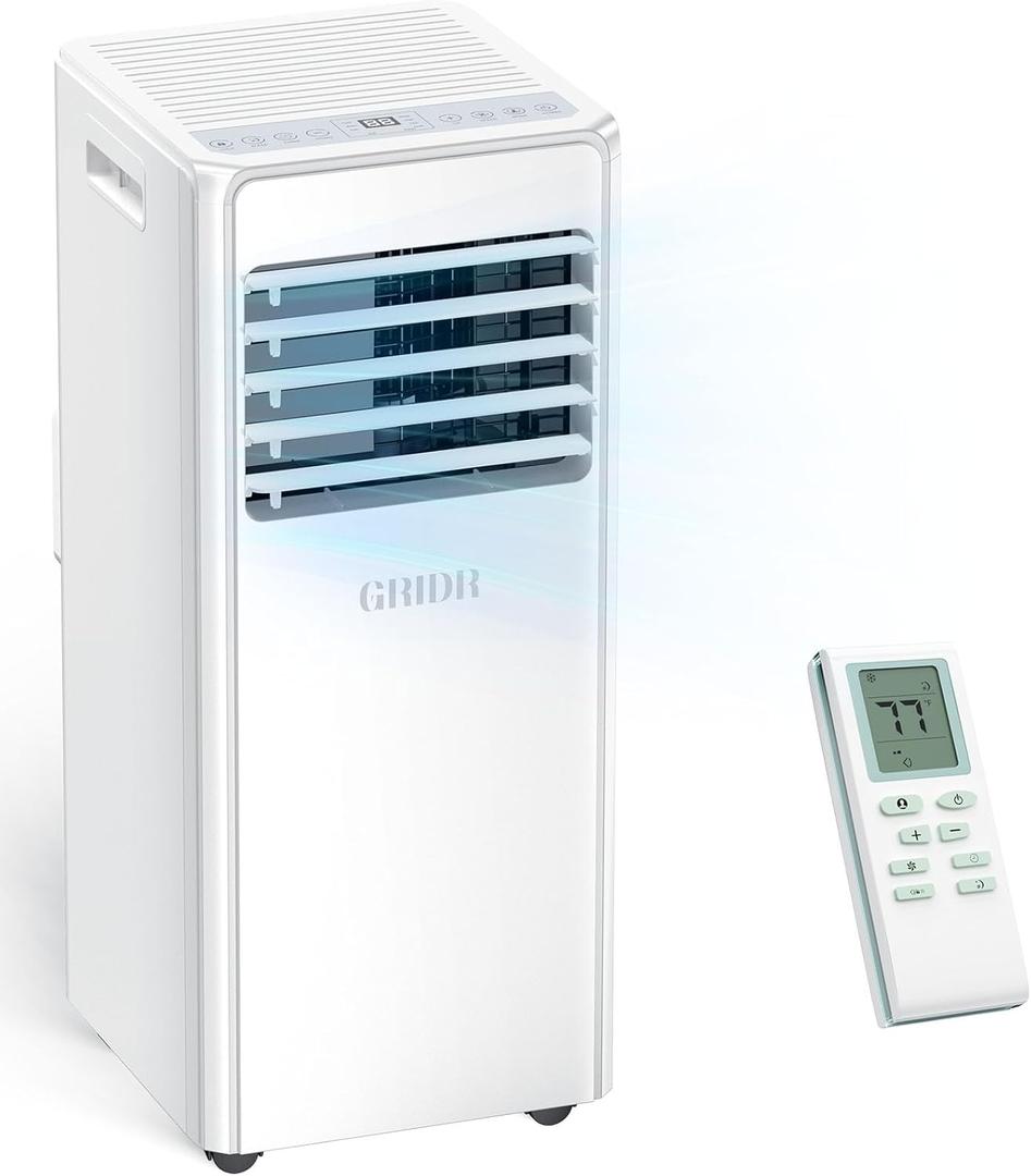 Portable Air Conditioners, 8,000 BTU AC Unit for Bedroom with 4 Modes Cooling/Dehumidifier/Fan/Sleep, Up to 300 sq.ft, 24H Timer & Remote, 45db Quiet, Portable AC Unit for Room Indoors