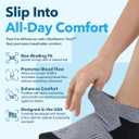 Doctor's Select Bamboo Viscose Ankle Diabetic Socks for Women & Men - 6 Pairs Viscose Bamboo Socks Woman, Low Cut Non Binding (Medium, 2 Black/2 White/2 Gray - 6 Pairs)