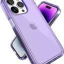 Speck Clear iPhone 14 Pro Case - Drop Protection with Scratch Resistant Dual Layer Slim Phone Case for 6.1 Inch iPhones 14 Pro Cases - Anti-Yellowing & Anti-Fade Case - Amethyst Purple GemShell