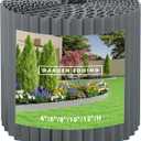 Metal Garden Edging Border, Corrugated Steel Landscaping, DIY for Lawn (Grey, 6 Inch x 20FT) (Gray)