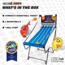EastPoint Connect4 Hoops Arcade Basketball Game - Blue, Medium - LED Scoring for Kids Games - Foldable Indoor Design for Family Fun - Four-in-a-Row Challenge