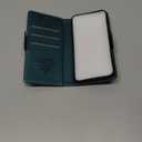 for iPhone 13 Pro Case, Premium PU Leather Wallet Case Flip Cover with [RFID Blocking][Card Holder][Stand Function] Shockproof Protective for iPhone 13 Pro 6.1 inch, Blue-Green