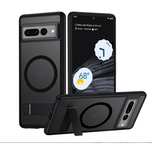 TIANNIUKE Magnetic Case for Google Pixel 7 Pro, Built-in Kickstand Compatible with MagSafe,Slim Fit Shockproof Protective Phone Case for Pixel 7 Pro Case,Black