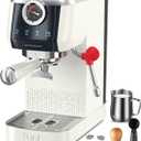 Tuni E2 58mm Espresso Machine 20Bar Espresso Maker, Dual Boiler Coffee Maker with 10mm Steam Milk Frother, Semi-automatic Coffee Machine with UKLA Pump for Espresso,Cappuccino, Gift for Coffee Lover