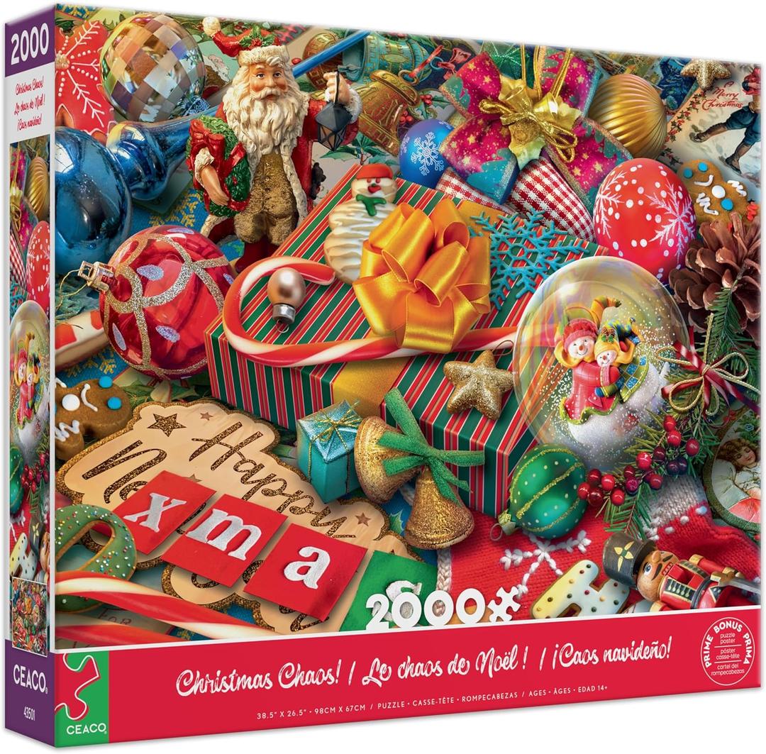 Ceaco - Eduard - Christmas Chaos! - 2000 Piece Puzzle for Adults - Challenging and Perfect for Game Nights - Finished Puzzle Size 38.5 x 26.5