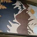 Large Framed 3D Wood Mountain Wall Art Decor for Living Room, 24x36 Inch, 24" W x 36" H x 3Pcs