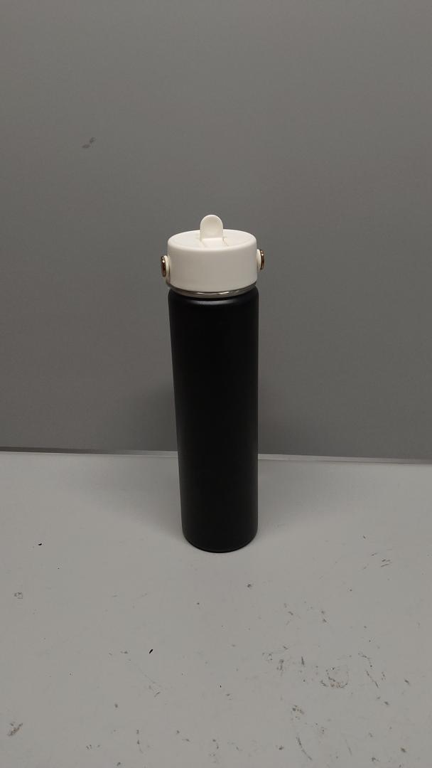 24 oz Insulated Water Bottle with Handle, 304 Stainless Steel Water Bottles with Wide Mouth, Double Wall Vacuum Sports Water Bottle, BPA Free, Keep Cold and Hot, Black