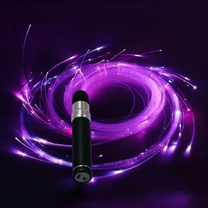 Dance Whip LED Fiber Optic Whip 6ft Rechargeable Pixel Whip with 7 Colors and 4 Glowing Modes,Flow Perfect for Dance, Parties, Gift