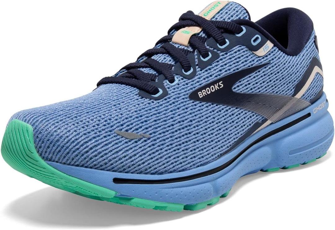 Brooks Women's Ghost 15 Neutral Running Shoe - Vista Blue/ Peacoat/ Linen - 11.5 Medium