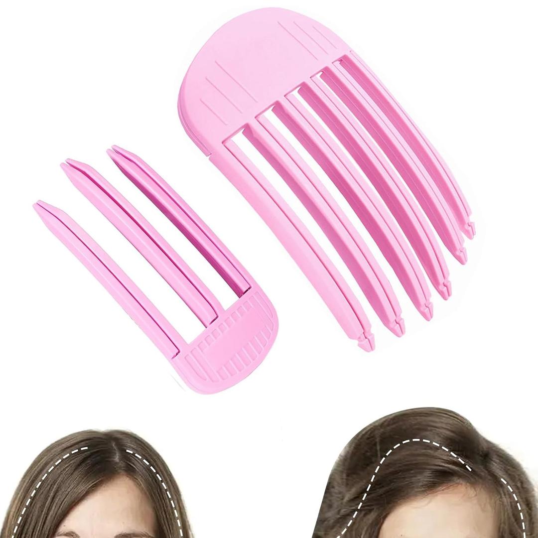 2 x 2PCS Volumizing Hair Clips for Women, Hair Volume Clip Styling Tools Volumizing Comb for Fluffy Bangs Clips for Root Lift Hair Styling Tools, Root Booster Clips, Rose Red