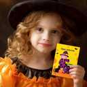 4 x Ceiba Tree Halloween Cards with Envelopes for Kids Glitter Foil Die Cut 12 Pcs 3.75X5.2 inch Message inside Trick or Treat Witch Vampire Skeletons Haunted House Pumpkin Jack-o'-lanterns Bats Spiderwebs