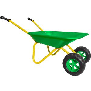 3T GROUP Kids Wheelbarrow Toy, Toddler Children Metal Wheelbarrow, Kid Gardening Tool, Wheel Barrow, Kids Wheel Barrel Sowing, Digging Sand, Sweeping Leaves, Shoveling Snow Green(Green)