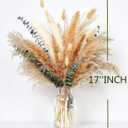 110 PCS of Boho Pampas Grass Decor, Naturally Dried Pompas, Bunny Tails Dried Flowers, and dried eucalyptus. Perfect for Weddings, Boho Party Decorations, and Table Decor
