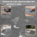 Dog Grooming Table Mat Pad Non Slip，Silicone Durable Premium Non-Slip Dog Bath Mat，Slip Mat - Bathing Mat for Pets，22.45inchX15.75inch (Dark Grey)